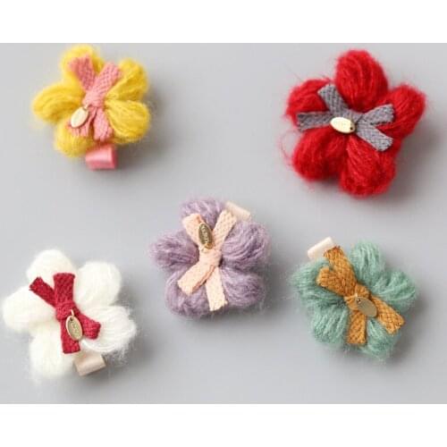 Clear kawaii baby girls hair clips pin flowers headwear kids hairpin accessories for children hair ornaments hairclip headdress