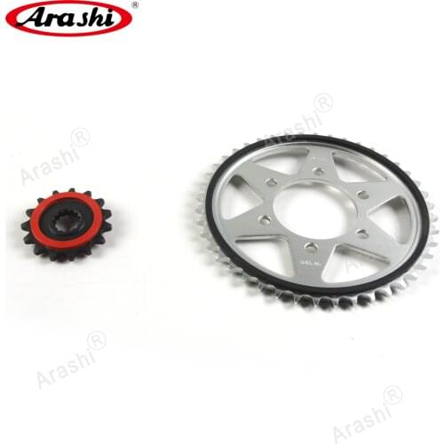 Arashi 15T / 44T Front Rear Drive Sprocket Set For KAWASAKI Z900 / ZR900 / ABS 2017 2018 2019 Motorcycle Gear Chain Pitch