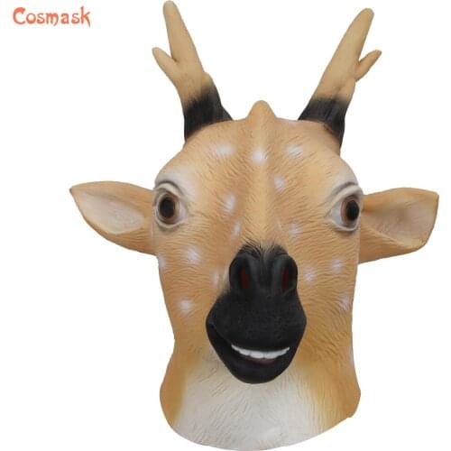 Cosmask Halloween Mask props Sika Deer Mask Adult Party Costume Mask horror Carnival Cosplay party props