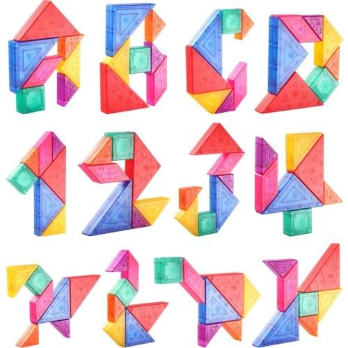 Magnetic Jigsaw Puzzle for Childrens Early Education Magnetic DIY Modeling Childrens Science Education Toys Building Blocks