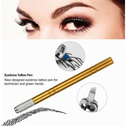 Professional Anti-skid Lip Eyebrow Manual Pen Tattoo Machine Single Head Microblading Pen