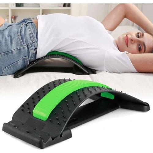 Back Stretcher Posture Massager for Back Relaxation Pain Relief Magic Stretcher Fitness Stretch Equipment for Lumbar Support