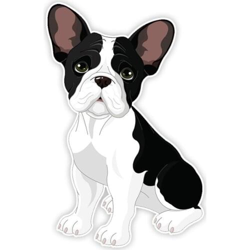 Creative Car Sticker French Bulldog Accessories PVC Motorcycle Sunscreen Waterproof Car Window Styling Decal 11cmX17cm