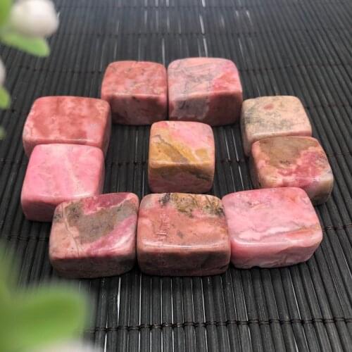 200g Natural Quartz Rhodonite The squareHealing Pink Stone Rhodochrosite Ornament for Home Decor Energy