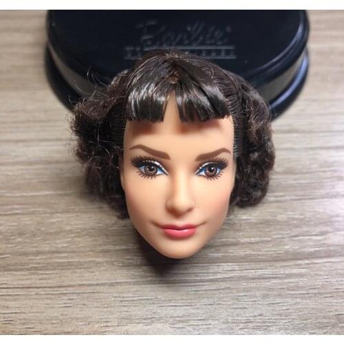New Arrival Rare Collection Audrey Hepburn Doll Heads Princess Doll Head Girl DIY Dressing Hair Toys Kids Makeup DIY Toy