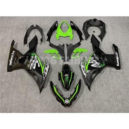 New ABS Motorcycle Whole Fairings Kit Fit For KAWASAKI NINJA 400 NINJA400 2018 2019 2020 2021 Injection Bodywork Green Black