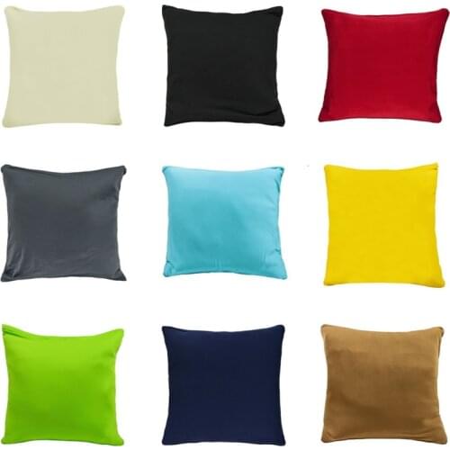Solid Color Elastic Cushion Cover 45x45cm Simple Throw Pillow Case For Sofa Home Decorative Pillowcase Car Seat Cushion Cover