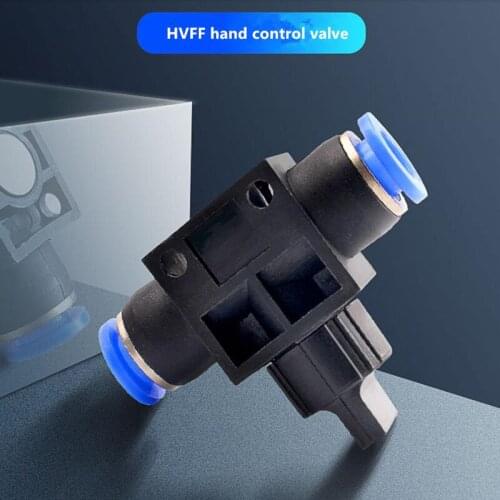 Pneumatic Component Quick Connector HVFF Hand Valve Pipeline Valve Trachea Quick Plug Plastic Valve HVFF-6/8/10/12