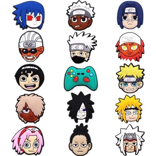 Freeshipping Cute Comics PVC Shoe Charms Cartoon Character Portrait Shoes Accessories Decorations fit Croc JIBZ Kids Gifts FZL55