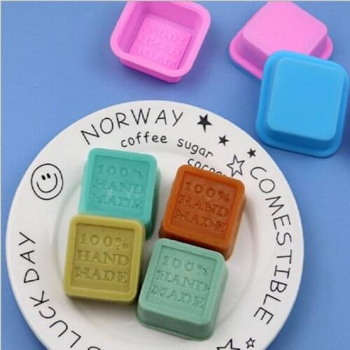 Square silicone mold 100% letters Handmade soap mold Aroma plaster mold