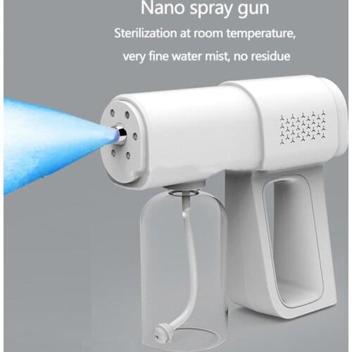 Handheld 380ML Wireless Sanitizer Sprayer Disinfects Blue Light Nano Steam Spray Gun Sterilizing Nano Spray Gun For Home Office