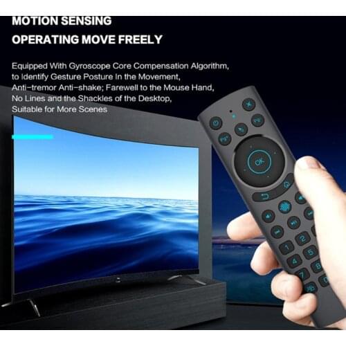 Compatible with Android TV Box,G20BTS Plus 2.4g BT5.0 Backlit Smart Voice Wireless Remote Control M5TB