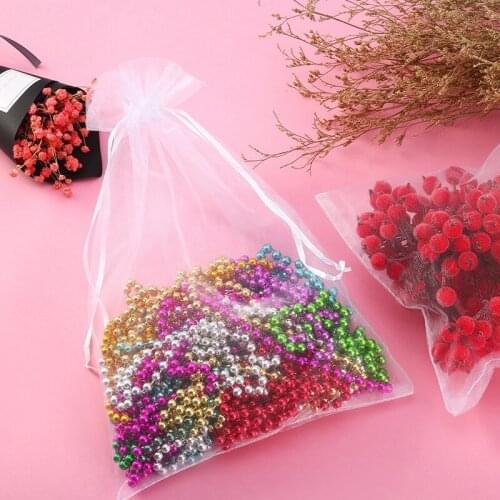 Pack of 100 Organza Gift Bags Drawstring Jewelry Candy Pouches for Wedding Birthday Party Favor Christmas Wrapping