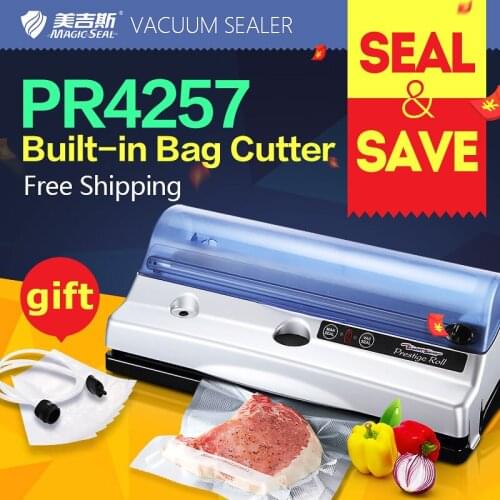 Vacuum sealing machine Vacuum packag Mechanical vacuum seal Small household Pickle food automatic preservation Built-in cutter