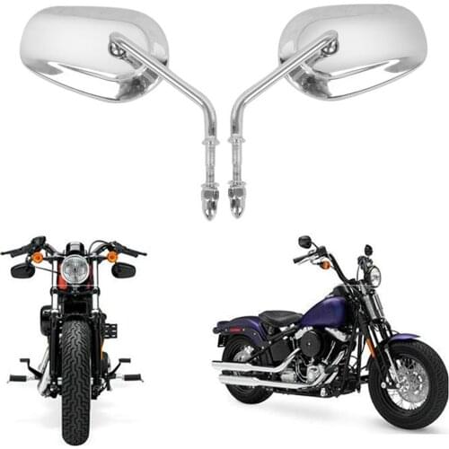 2 Pcs Retro Motorcycle Rearview Mirrors Motocross Rear View Mirror Back Side Mirror For XL 883 Touring Road King Bobber Chopper
