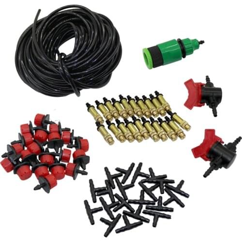 1 Set DIY Fogging Water Kits Atomized Misting Nozzles Garden Irrigation Sets Home Garden Agriculture Irrigation Fittings