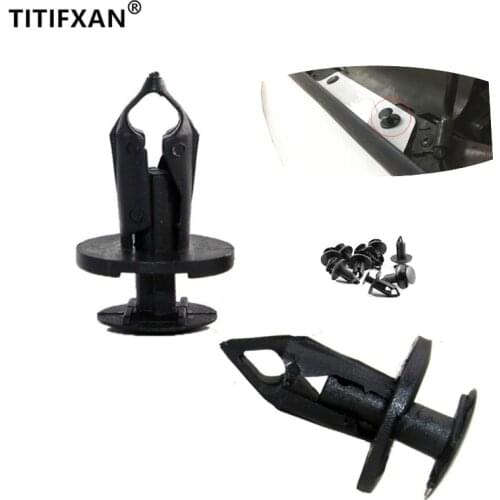 For Kuga Ecosport Edge Car Fender Mudguard Lined Soundproof Cotton Push-in Clips Plastic Fasteners Rivets 10PCS