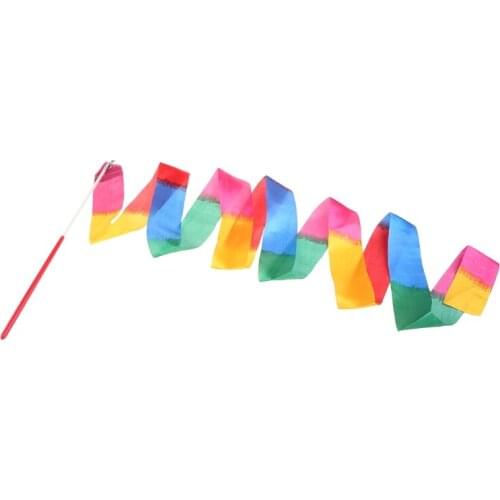 Q9QB 10 Pieces 2 Metres Dance Bands Rhythmic Dance Ribbons Artistic Dancing Ribbons for Adult and Kids Dancing Streamers