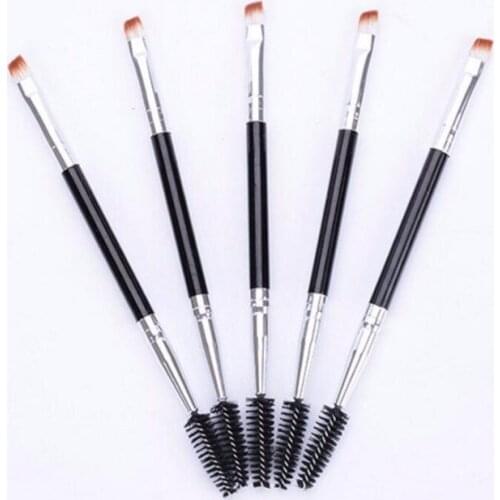 14CM 2in1 Bevel Eyebrow Brush Makeup Double-headed Inclined Eyebrow Brush Eyelashes Curler Volume Tool pincel maquiagem 1000pc