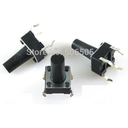 6x6x12mm 4pin DIP Tactile Tact Mini Push Button Switch Micro Switch Momentary 100pcs/lot