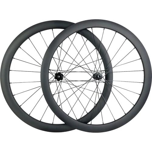 1360g 700c 42mm asymmetric road disc carbon wheels 25mm U shape clincher tubeless straight pull Novatec D411SB D412SB 6 bolt CL