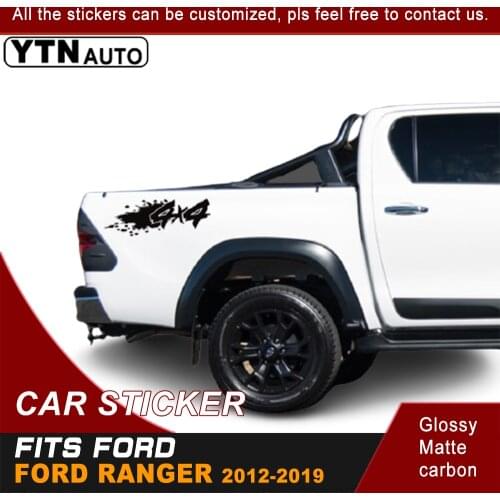 Car Stickers For Ford Ranger T6 T7 T8 2012 -2020 Left And Right 4x4 Mud Off Road Ssticker Decal Vinyl Off Road 4x4