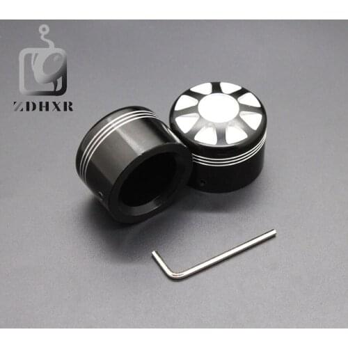 Black CNC Edge Cut Front Axle Nut Cover Bolt Kit Aluminum Motorcycle Wheel Cover Bolts Nut For Harley Touring Softail Dyna