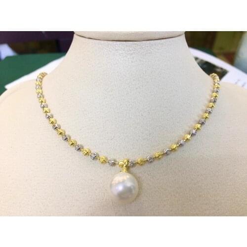 50CM Long 925 Sterling Silver Necklace Set Findings Jewelry Base Settings Mountings Parts for Akoya Edison Pearls, Coral, Jade