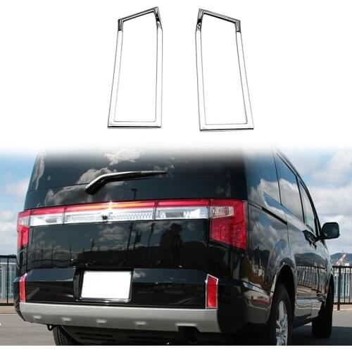 For Mitsubishi Delica D5 2020 2021 ABS Chrome Rear Reflector Fog Light Lamp Cover Trim Bezel Frame Car Styling