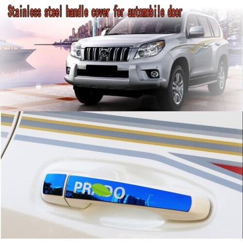 Karcng 8 pcs/set Car door handle cover stainless steel Chrome decorative sticker for Toyota Land Cruiser Prado FJ150 Accessories