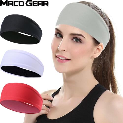 Men Women Fashion Sweatband Sport Headband Running Fitness Elastic Basketball Cycling Yoga Gym Head Band Quick-dry Headscarf