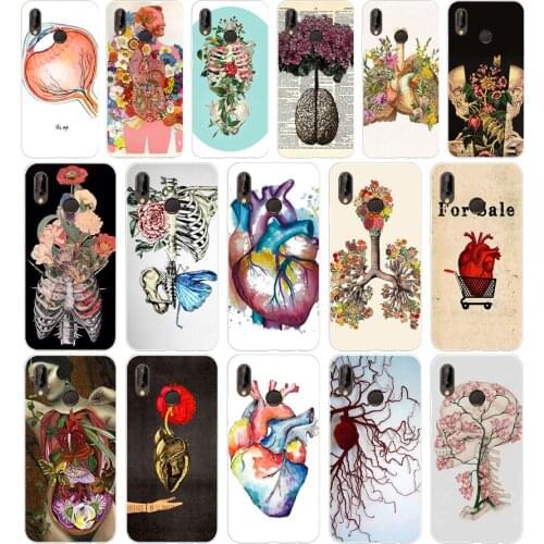 207H DESIGNS HUMAN ANATOMY Soft Silicone Tpu Cover Case for huawei p 20 lite pro y6 2017 mate 10 lite