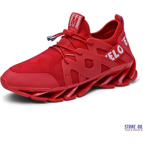 New Blade Shoes Man Fashion Breathable Air Mesh Shockproof Sneakers Mens Casual Shoes Hollow Sole Comfortable Jogging Footwear