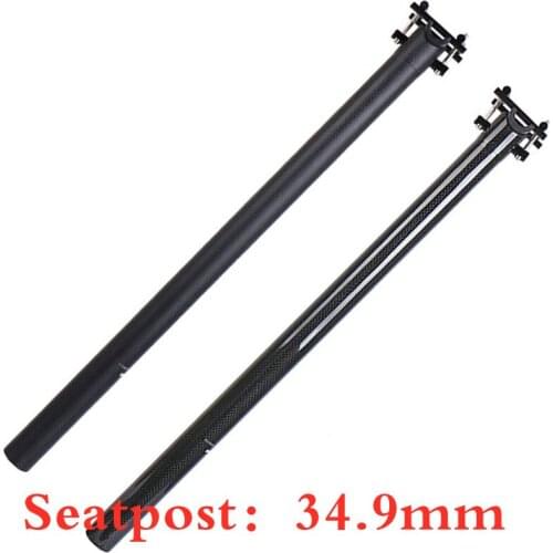 New Mountain Folded Bike Matte 3K Full Carbon Fibre Bicycle Seatpost Carbon MTB Parts 34.9mm*400mm Free Ship