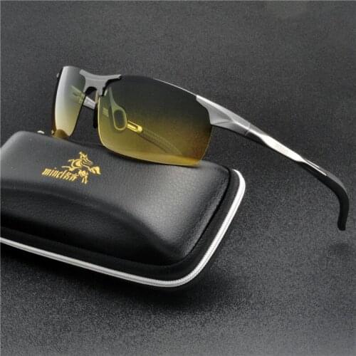 Night Vision Goggles Glasses Sight Night Driving Glasses Men Polarized Yellow Sunglasses for Driver Aluminum magnesium FML