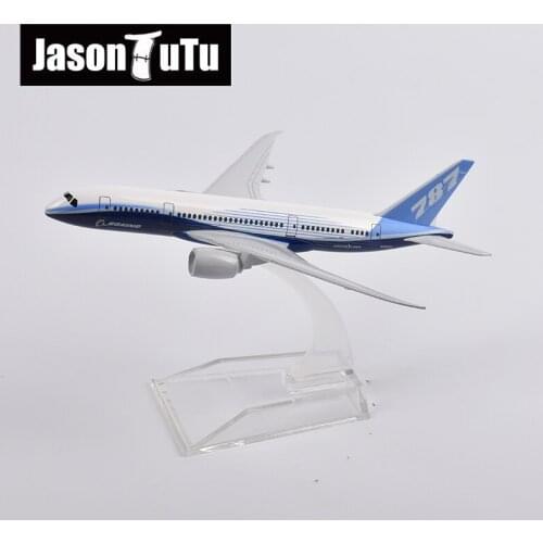 JASON TUTU 16cm Original Model Boeing B787 Plane Model Aircraft Diecast Metal 1/400 Scale Airplane Model Gift Collection