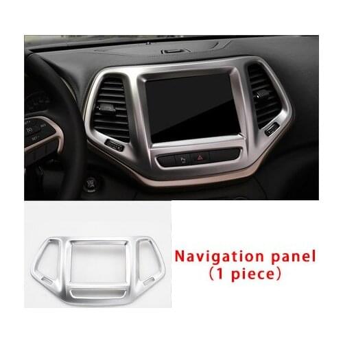Navigation Panel Molding Trim For Jeep Cherokee 1pc Chrome Matt