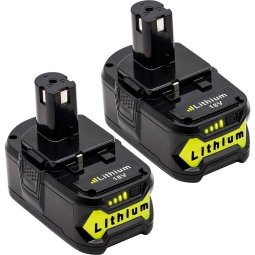 5.0Ah 6.0Ah 18V Rechargeable Lithium Battery Replacement for Ryobi P102 P103 P104 P105 P107 P108 P109 Ryobi ONE+ Cordless Tools