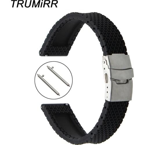 Quick Release Silicone Rubber Watchband + Tool for Timex Men Women Watch Band Wrist Strap Bracelet 17mm 18mm 19mm 20mm 21mm 22mm