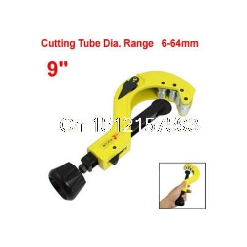 6-64mm 1/4"-1 1/2" Yellow Cutting Copper Iron Pipe Tube Cutter Tool 9"