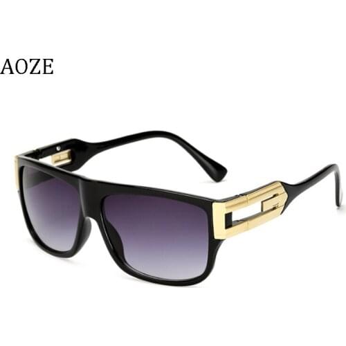 2020 AOZE Brand design male sunglasses vintage square sunglasses luxury UV400 oculos de sol masculino