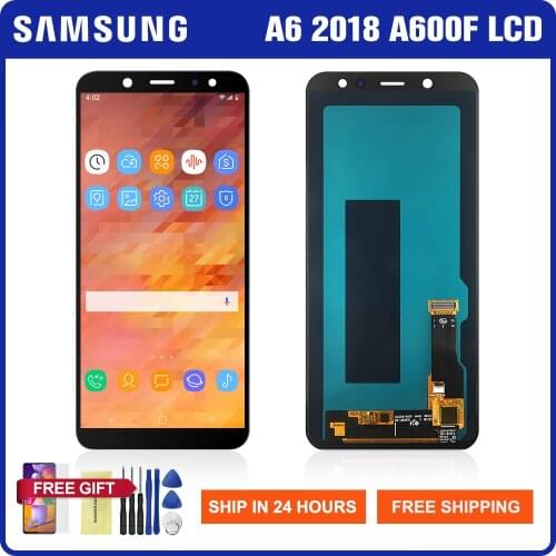 Super Amoled Screen For SAMSUNG Galaxy A6 2018 A600 LCD Display With Touch Screen Digitizer Assembly For Samsung A600F A600FN