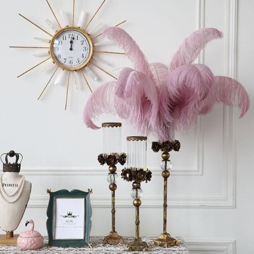 Wedding Decor Kit Cup With Ostrich Feather 100% Genuine Feather