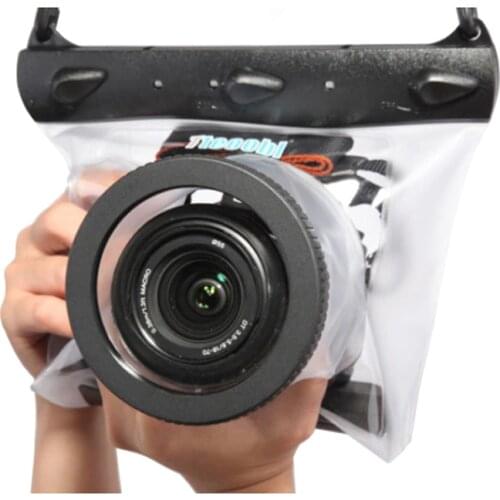 Tteoobl GQ-518M 20m Underwater Diving Camera Housing Case Pouch Dry Bag Camera Waterproof Dry Bag for Canon Nikon DSLR SLR