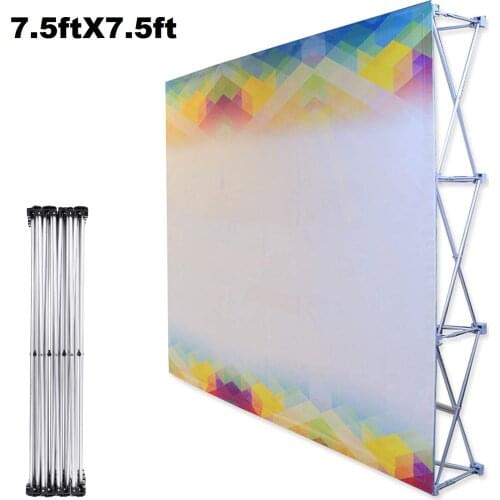 Exhibition Display Stand Trade Advertising Show Wall Aluminum Flower Folding Stand Frame for Wedding Backdrops Straight Banner