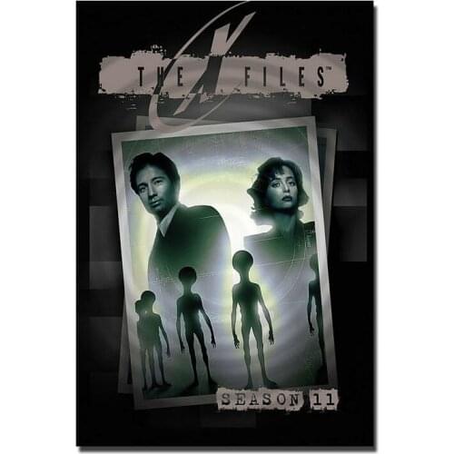 The x files TV season 4 Silk Fabric Wall Poster Art Decor Sticker Bright