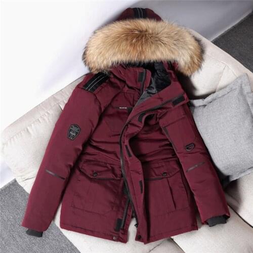 Winter Coat Men Windbreaker Fur Hooded Thicken Jacket Mens Streetwear Hiphop Military Trench Coats Long Parka jaqueta masculina