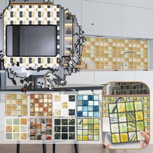 10 Pcs 3d Self-adhesive Panel Wall Stickers Tile Living Room Tv Background Waterproof Foamprotection Baby Wallpaper 10*10cm