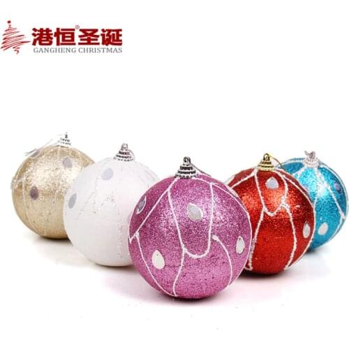 10cm Foam Christmas Balls Colored Diamonds Balls Christmas Tree Ornaments xmas Decorations Hanging Tree Pendants