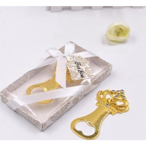 100pcs Gold Bottle Opener Wedding Favors And Gifts For Guests Bridal Shower Gift Event Party Supplies Souvenirs